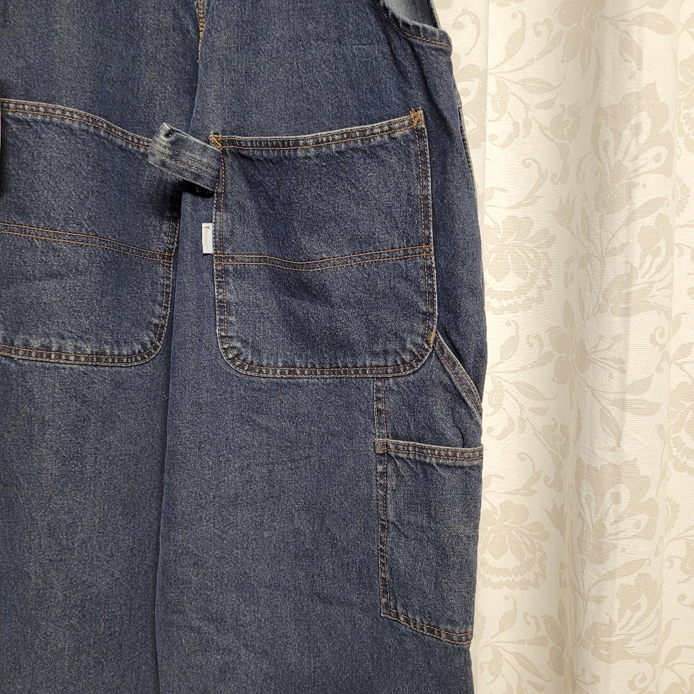 Fortress Products Mens Workwear Washed Denim Bib Overall-Unlined 42/30 - Picture 9 of 11